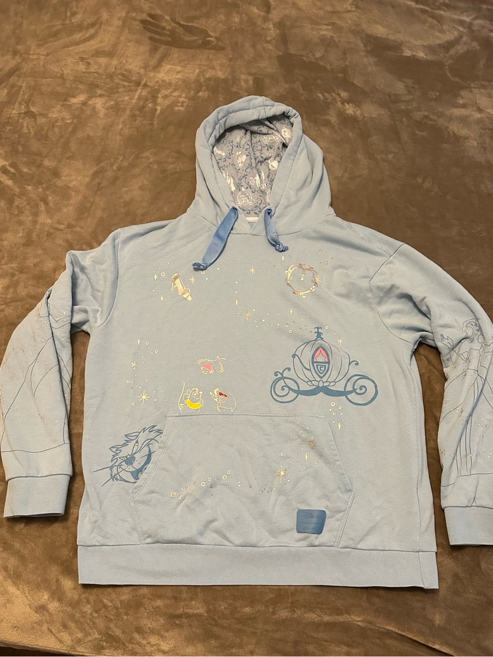 Disney Loungefly 2025 Cinderella Hoodie Sweatshirt Size Medium